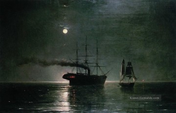  russisch - Schiffe in der Stille der Nacht 1888 Verspielt Ivan Aiwasowski makedonisch